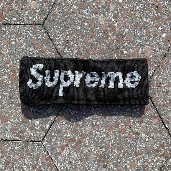 Supreme x New Era Reflective Black FW17 Headband - Picture 1 of 5